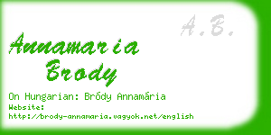 annamaria brody business card